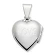 Pendant silver heart shape locket zirconia