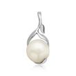 Pendant sterling sterling silver plant shape pearl