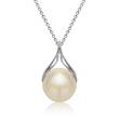 Silver necklace incl. pendant freshwater pearl