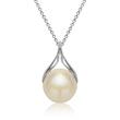 Pendant freshwater pearl sterling silver zirconia