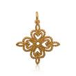 Silver pendant cloverleaf gold plated