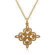 Silver pendant cloverleaf gold plated