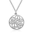 Silver necklace incl. pendant peace