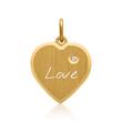 Silver Pendant Gold Plated Heart Zirconia