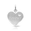 Sterling Sterling Silver Pendant Matted Zirconia