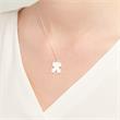 Sterling silver necklace with puzzle pendant