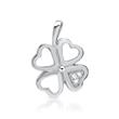 Sterling silver necklace with pendant cloverleaf