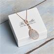 Sterling silver necklace incl. stone pendant
