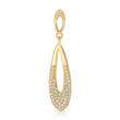 Gold plated silver pendant with white stones