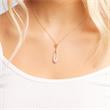 Rose gold plated silver necklace including pendant