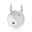 Ronde hanger yin yang 925 zilveren Zirkonia