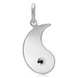 Colgante redondo yin yang circonita plata 925