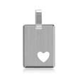 Pendant with heart-cut-out sterling silver matt