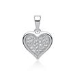Zirconia necklace with heart pendant sterling silver