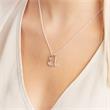 Necklace rhodium-plated heart pendant sterling silver