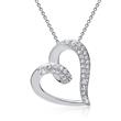 925 sterling zilveren Zirkonia ketting hart