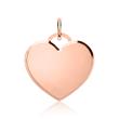 Sterling Silver Heart Pendant In Pink Gold