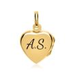 Gold plated heart locket with decorations