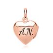 Heart locket engravable rose gold plated