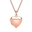 Sterling sterling silver necklace heart locket rose gold plated