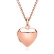 Heart locket engravable rose gold plated