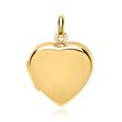 Polished heart locket silver gold plated