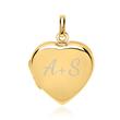 Polished heart locket silver gold plated