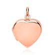 Polished heart locket rose gold plated