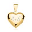 Gold plated heart locket decorated