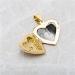 Necklace decorated with heart locket gold plated