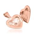 Necklace with rose gold plated heart locket