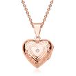 Necklace with rose gold plated heart locket