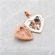 Necklace with rose gold plated heart locket