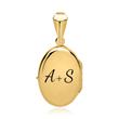 Oval locket sterling silver gold plated