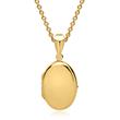 Oval Locket Sterling Silver Gold Plated