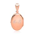 Necklace with Oval locket rose gold plated