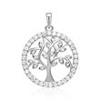 Tree Of Life Pendant Sterling Silver Zirconia
