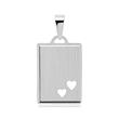 Pendant, Engravable, Sterling Silver With Two Hearts