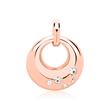 Pendant sterling silver rose gold plated with zirconia