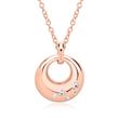 Pendant sterling silver rose gold plated with zirconia