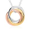 Necklace Pendant Sterling Silver High Polished Tricolor