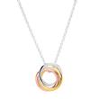 Necklace Pendant Sterling Silver High Polished Tricolor