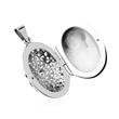 Sterling silver engraving locket with zirconia