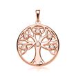 Tree of life pendant necklace sterling silver rose