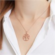 Tree of life pendant sterling silver rose gold plated