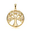 Pendant tree of life sterling silver gold plated