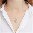 Sterling sterling silver pendant tree of life zirconia