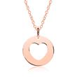 Pendant heart sterling silver rose gold plated