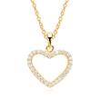 Heart chain sterling silver gold plated
