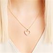 Sterling goldplated silver pendant heart zirconia